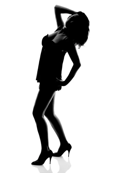 Sexy vrouw silhouet — Stockfoto