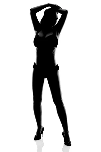 Sexy vrouw silhouet — Stockfoto