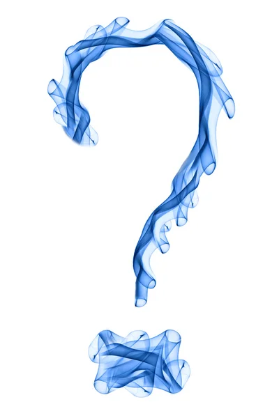 Question made of blue somke — Stock Photo, Image