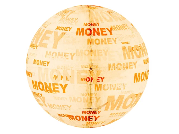 Geld bal oud papier — Stockfoto