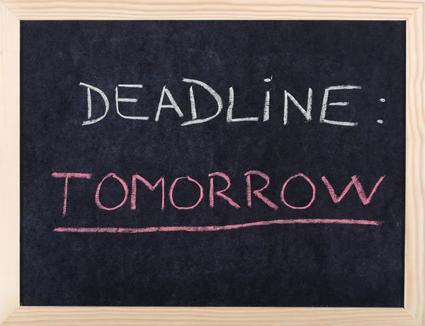 Tomorrow deadline — Stock Photo, Image