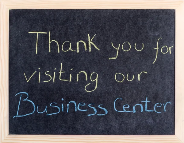 Thank you for visiting our business center — Stock Photo, Image