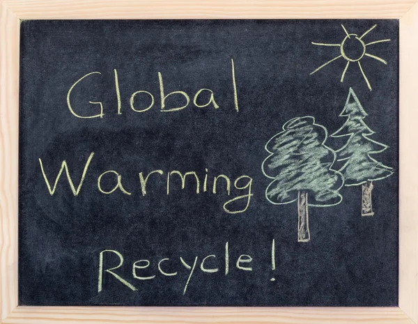 Global warming message — Stock Photo, Image