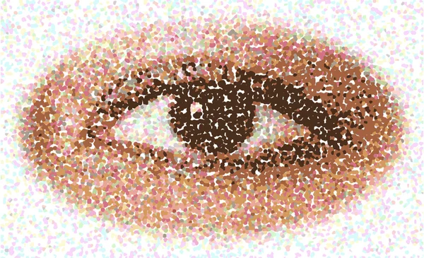 Doted eye illustration — Stock Photo, Image