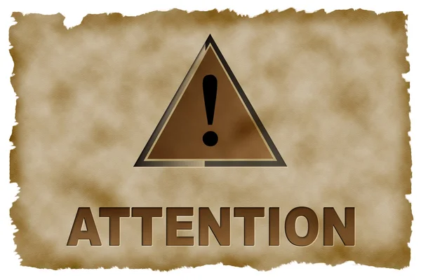 Attention banner — Stock Photo, Image