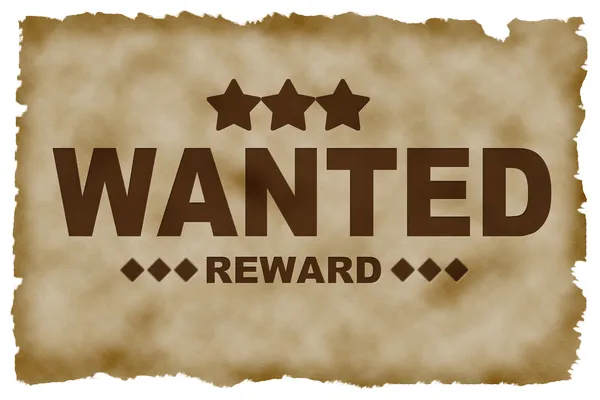 Old Paper Background - WANTED — Stock Photo, Image