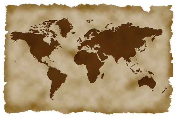 历史性的世界地图高质量 — 图库照片