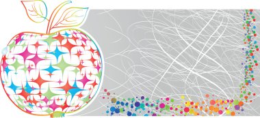 Colorful apple banner