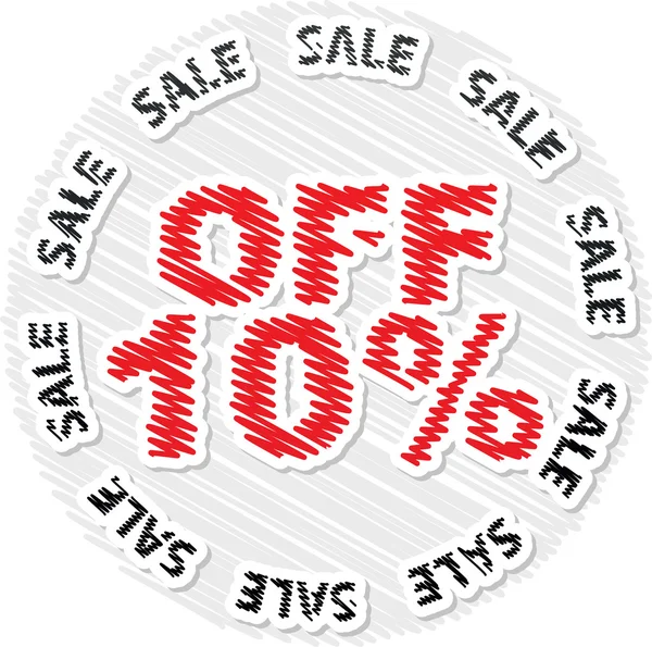 Ten percent discount — Stockvector