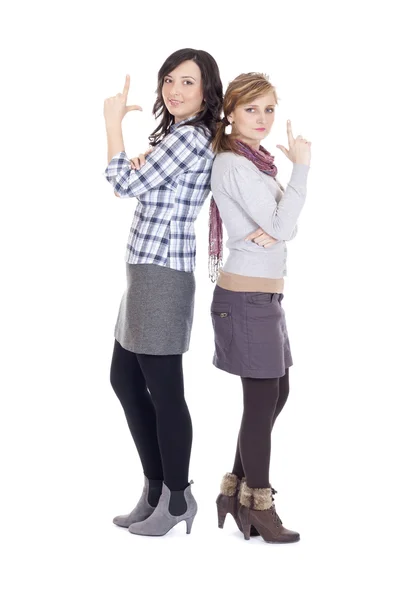 stock image Young women with weapons