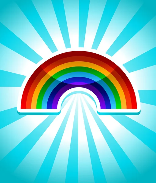 Kleurrijke regenboog pictogram — Stockvector