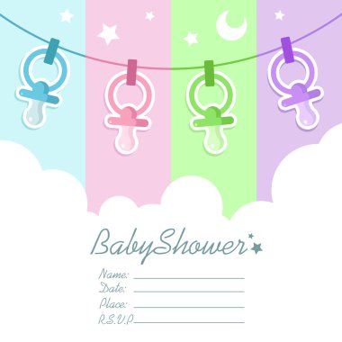 Baby Shower Invitation Card clipart