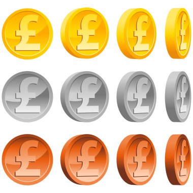 Pound Coins clipart