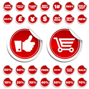 Sale and Shopping Stickers clipart