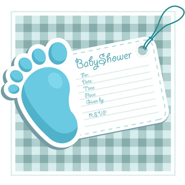 Blue baby shower invitation Лицензионные Стоковые Иллюстрации