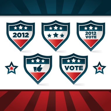 Patriotic Voting Shields clipart