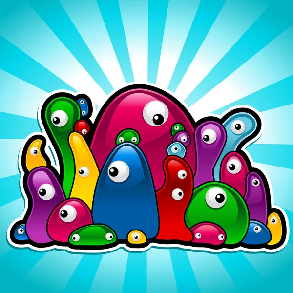 Colorful Slime Party — Stock Vector