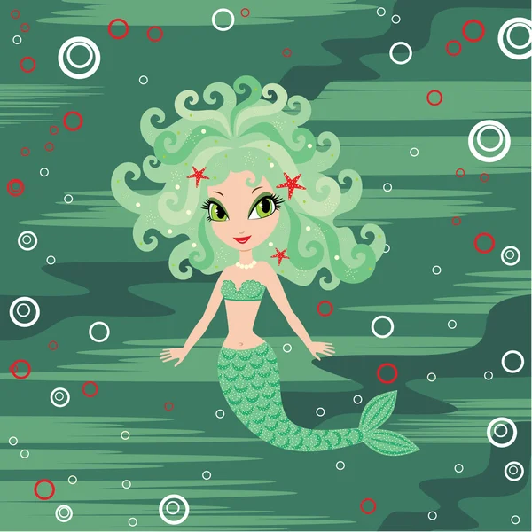 Mermaid cartoon — Stock Vector