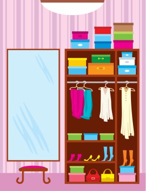 Wardrobe room. Furniture clipart