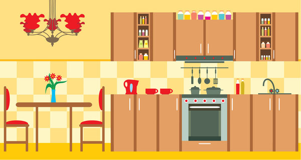 Кухонная мебель. Интерьер
