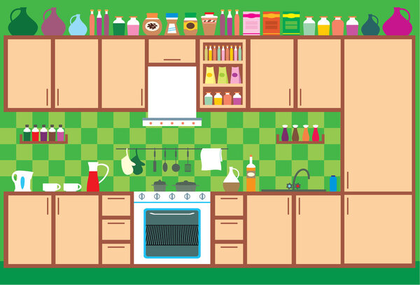 Кухонная мебель. Интерьер
