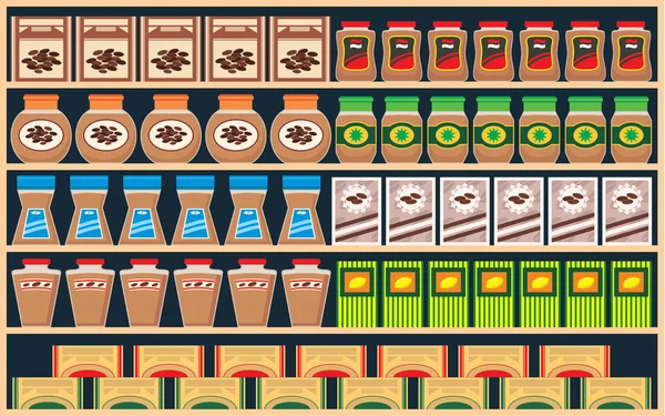 Regimientos con productos . — Archivo Imágenes Vectoriales