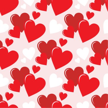 Seamless hearts pattern clipart