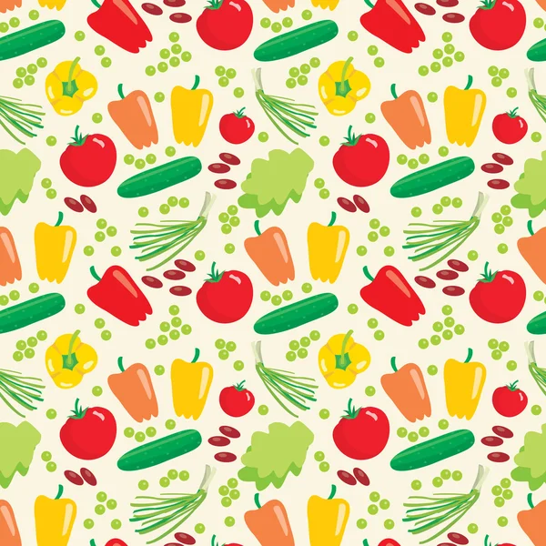 Modèle de légumes sans couture — Image vectorielle