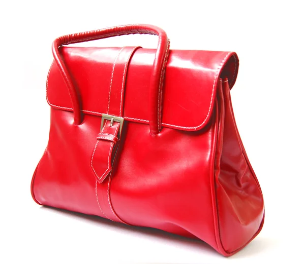 Rode vrouwen tas — Stockfoto