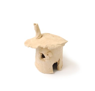 Small house from clay clipart