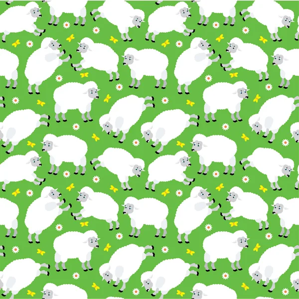 Stock vector Seamless sheeps pattern