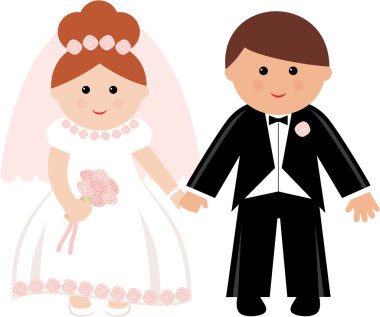 Wedding couple. clipart