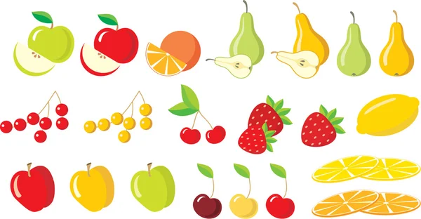 Des fruits. Ensemble . — Image vectorielle