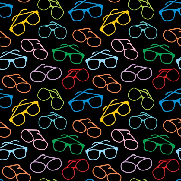 Modèle d'accessoires de lunettes de soleil sans couture — Image vectorielle