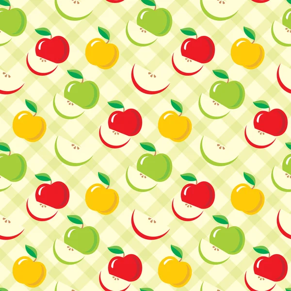 Modèle de pommes sans couture — Image vectorielle