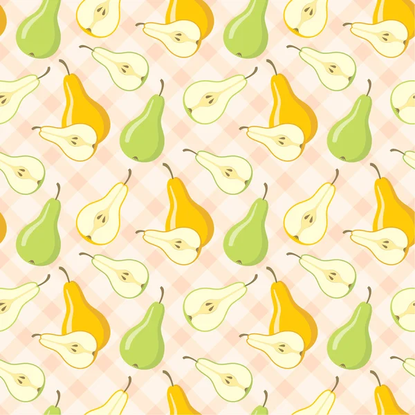 Seamless pears pattern — Stock Vector
