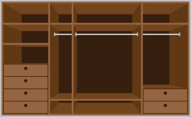 Wardrobe room. Furniture clipart