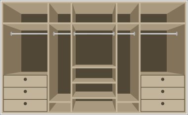 Wardrobe room. Furniture clipart