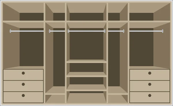Šatní místnost. nábytek — Stockový vektor