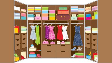 Wardrobe room. Furniture clipart