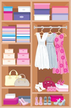 Wardrobe room. Furniture clipart