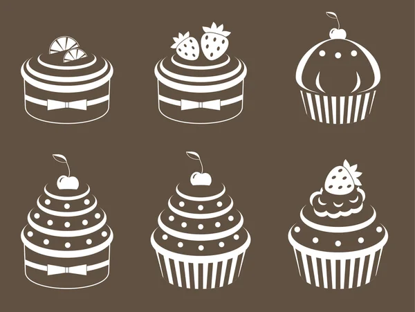 Cupcakes set — Stock vektor