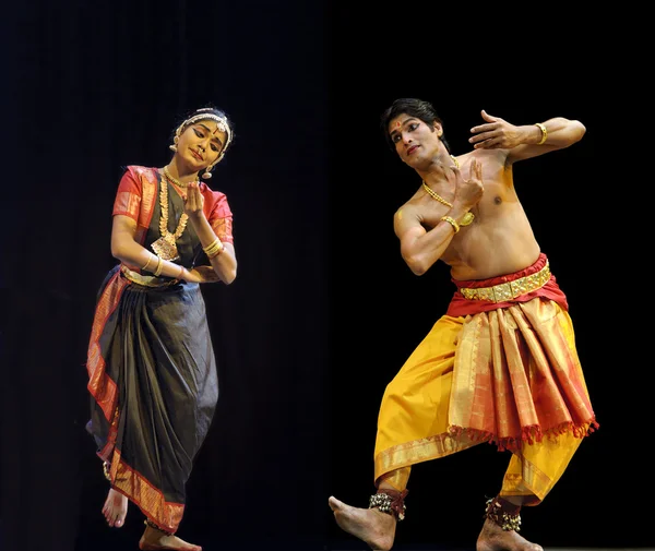 Indian folk dancers — Stock Photo, Image
