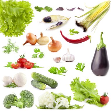 Collection of vegetables clipart