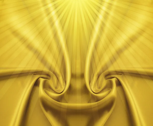 Złoty satyna i promienie — Zdjęcie stockowe