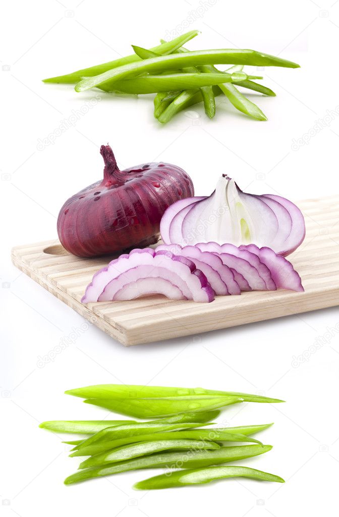 Collection of red onions