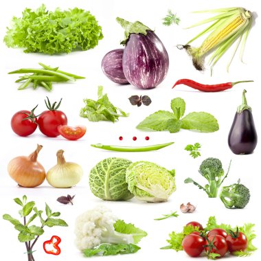 Collection of vegetables clipart