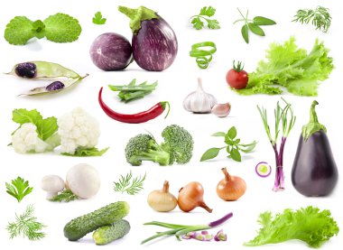 Collection of vegetables clipart