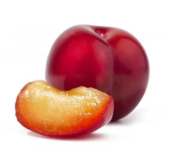 Red plum and lobule — Stock Photo, Image