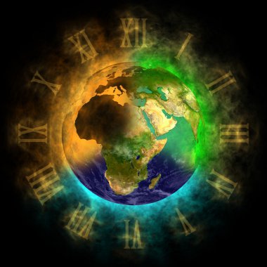 2012 - Transformation of consciousness on Earth - Europe, Asia, Africa clipart